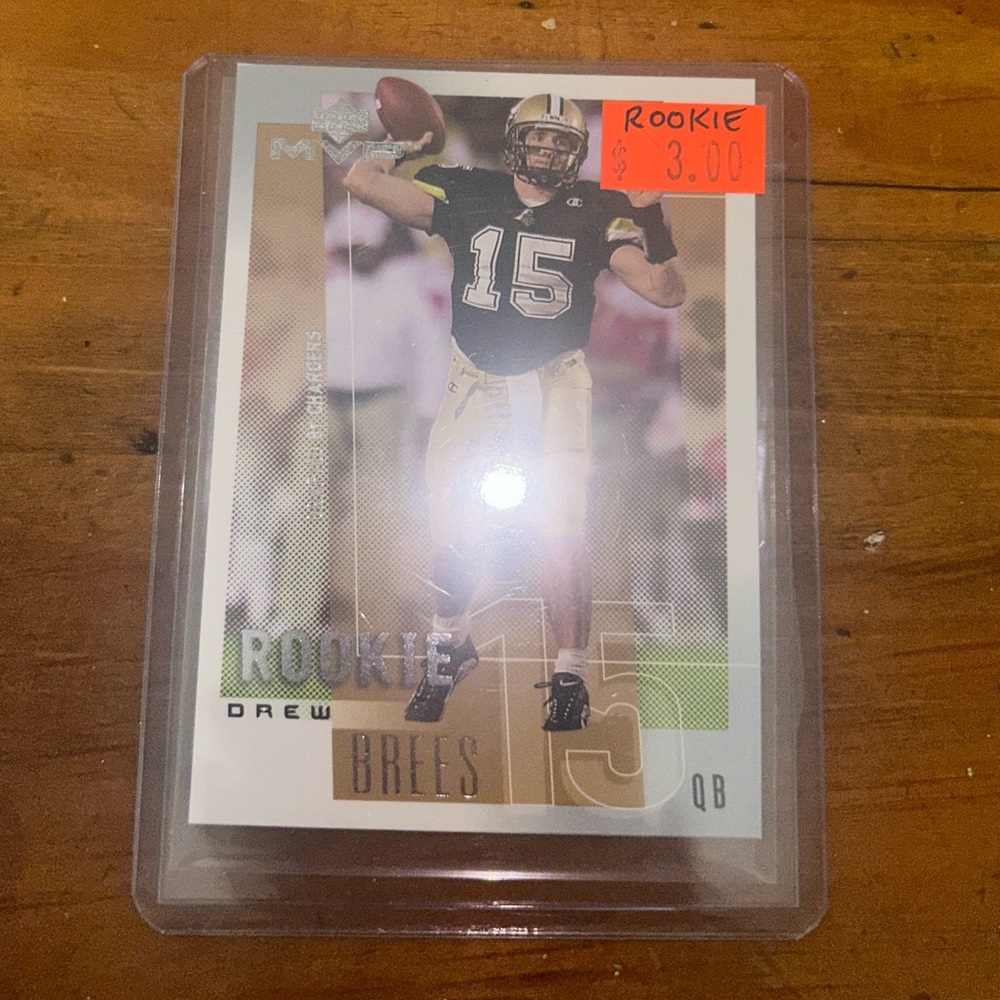 Upper Deck NFL MVP Rookie Card “Drew Brees” from 2000.